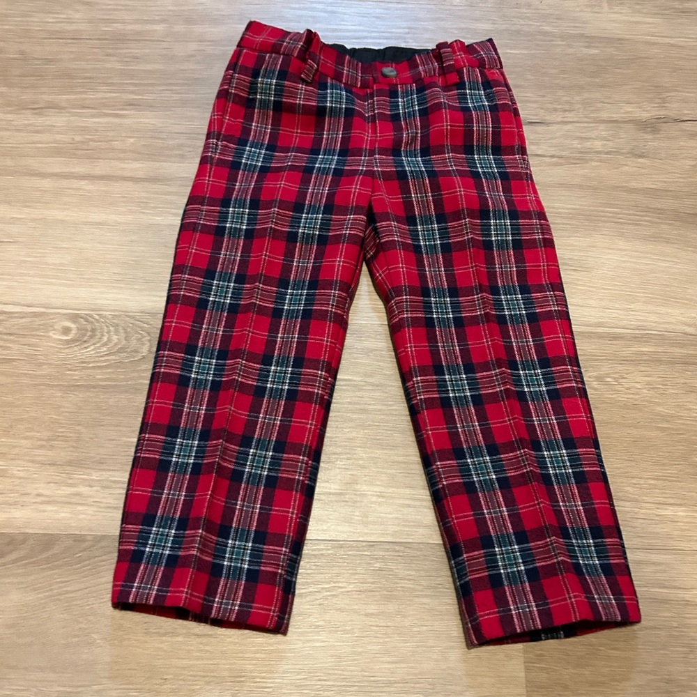 Janie and Jack Plaid Stretch Waist Pants